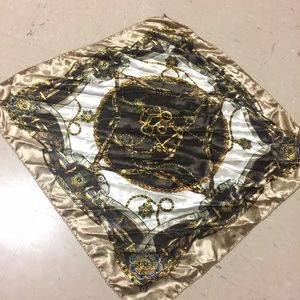 handkerchief brown earth tones beiges vintage